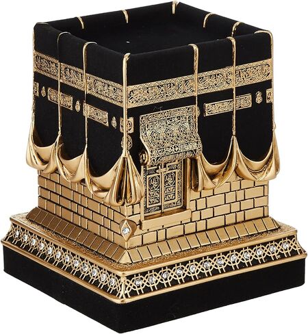 ديكور طاولة المنزل كابا طبق الأصل نموذج تحفة هدية العيد (صغير، فضي) in Kuwait