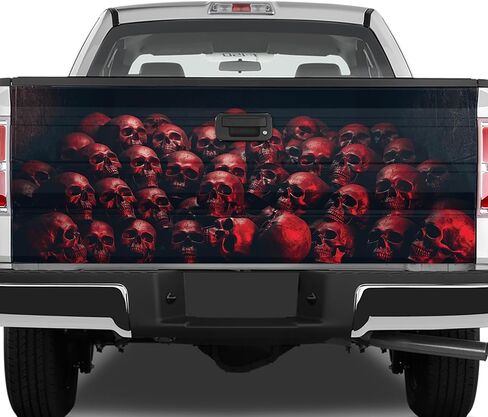 ThangPham Shop Horror Halloween with Skulls Tailgate Wrap - موضوع رعب الهالوين للعشاق in Saudi Arabia
