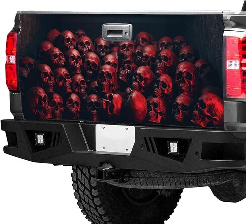 ThangPham Shop Horror Halloween with Skulls Tailgate Wrap - موضوع رعب الهالوين للعشاق in Saudi Arabia