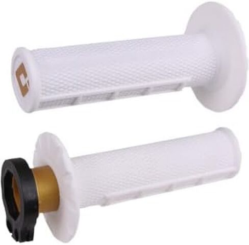 Generic ODI V2 LOCK ON HALF WAFFLE MOTORCYCLE GRIPS DIRTBIKE OFFROAD MX for 2 & 4 STROKE 7/8 "" مقابض تويست خنق أبيض صناعة أمريكية in Kuwait