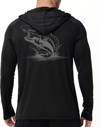 ZITY Fishing Shirts for Men UPF 50+ Sun Protection Hoodie Long Sleeve Rash Guard Lightweight UV Shirt Swimming Hiking in Kuwait