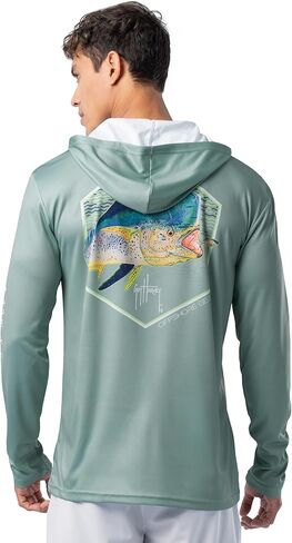 Guy Harvey Men's Performance UPF 50 Sun Protection Hooded Tee in Saudi Arabia