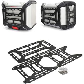 يناسب BMW R1300GS ADV ملحق R1300 GS R 1300 GS Adventure 2024 2025 حقائب الأمتعة حقيبة جانبية رف حامل صندوق علوي من الألومنيوم (واقي جانبي أسود x2) in Kuwait