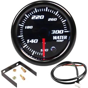 2 مقياس درجة حرارة LED للسيارات، نطاق 100 درجة فهرنهايت - 300 درجة فهرنهايت، شاشة تبريد مياه عالمية 12 فولت، إضاءة خلفية 7 ألوان مع سهولة التركيب in Kuwait