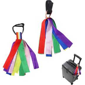 قطعتان من أشرطة تعريف الأمتعة، ومعرفات حقيبة نابضة بالحياة مع أشرطة عقدة آمنة، وعلامات سفر ممتعة لمعرف عربات الأطفال، وحقائب الظهر، والحقائب (تشكيلة ملونة) in Kuwait