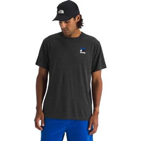 The North Face Men's Tri-Blend Mountain Logo Short-Sleeve Tee - Casual Graphic T-Shirt, Regular Fit, Cotton/Polyester/Tencel in Saudi Arabia