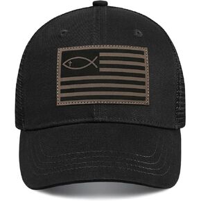 قبعة علم السمكة المسيحية يسوع، قبعات سائقي الشاحنات الإيمانية للرجال والنساء، هدايا دينية لعيد الشكر وعيد الميلاد in Kuwait