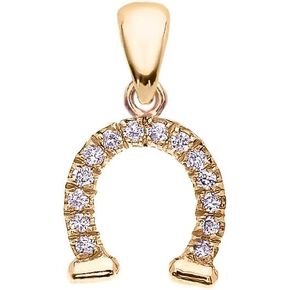 قلادة ألماس قابلة للعكس وقلادة رائعة من الذهب الأصفر عيار 10 قيراط على شكل حدوة حصان وقلادة رائعة من الذهب الأصفر in Kuwait