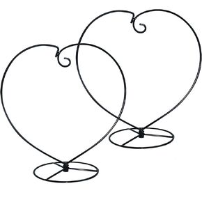 2 حزمة حامل عرض حلية على شكل قلب للتعليق على مأرضة زجاجية قاعدة عقلية للمنزل والحديقة وحفلات الزفاف (قلب صغير) (قلب كبير) in Kuwait