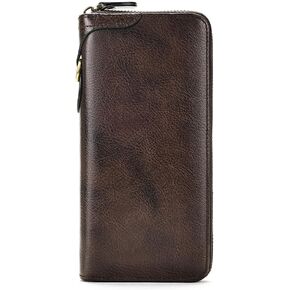 محافظ نسائية محفظة أنيقة من الجلد الطبيعي ثلاثية الطي للنساء - رفيعة، حامل بطاقات متعدد الألوان ومحفظة سوداء (أخضر) in Kuwait