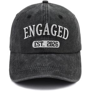 Est 2026 هدايا الخطوبة للأزواج، قبعة مخطوبة حديثًا، قبعة بيسبول قطنية مطرزة قابلة للتعديل للرجال والنساء in Kuwait