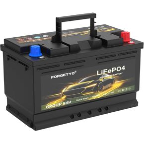 مجموعة بطارية الليثيوم 24 بطارية سيارة 12 فولت 60 أمبير في الساعة مع بطارية سيارة 1500CCA LiFePO4 لبدء تشغيل السيارة ومحطة متنقلة عالية الأداء وتطبيق بلوتوث ذكي in Kuwait