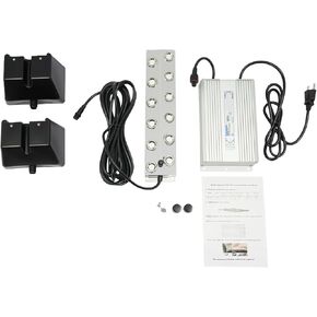 صانع الرذاذ، 12 رأس مبيد بركة بالموجات فوق الصوتية مع IP67 مقاوم للماء، 400 وات 8400 مل/ساعة، مرطب مبيد بالموجات فوق الصوتية مع أضواء مؤشر وعوامات لمناظر البركة الطبيعية in Kuwait