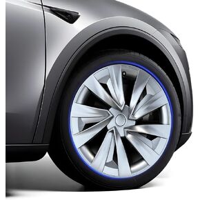 أغطية عجلات بنمط هيليكس مقاس 19 بوصة تناسب طراز Tesla Model Y Juniper 2025-2026، قم بترقية أغطية محور التدفق المتقاطع إلى مظهر 20 بوصة، واستبدال غطاء الحافة، يناسب عجلات OEM مقاس 19 بوصة - 4 عبوات (رمادي ستيلث) in Kuwait