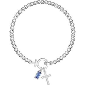 الصليب جوهرة أساور للنساء 14K الفضة مطلي أساور ممتدة جوهرة الدينية مجوهرات المسيحيين الهدايا in Kuwait