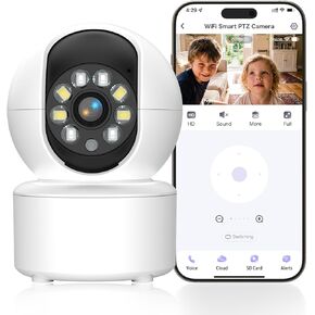 كاميرا مربية فيديو داخلية ثنائية الاتجاه للمنزل، كاميرا واي فاي للأطفال/الحيوانات الأليفة/القطط/الكلاب/الطيور مع تطبيق الهاتف، شاشة 2.8 بوصة للرؤية الليلية، التحكم الصوتي، كشف الحركة بالذكاء الاصطناعي لجرو الأطفال المسنين in Kuwait