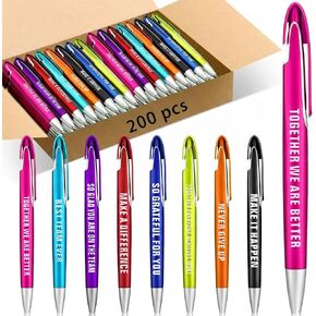 Lincia 100 Pcs Positive Theme Ballpoint Pens Bulk Quotes Pens Bulk Inspiration Gifts Retractable Medium Point Pens with Black Ink Thank You Gifts for Graduation, Nurses Day, Mother's Day in Saudi Arabia