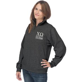 Chi Omega Quarter Zip Pullover Sweatshirt in Kuwait