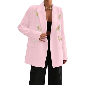 سترة نسائية بدلة سترة بياقة مدببة كاجوال للعمل المكتبي in Kuwait