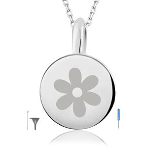 قلادة على شكل جرة دائرية من الذهب عيار 10 قيراط لرماد الحيوانات الأليفة، قلادة محفورة لحرق الجثث، هدية تذكارية تذكارية للفجيعة in Kuwait