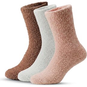 3 أزواج من الجوارب الناعمة المريحة للنساء - جوارب دافئة زغبية، جوارب نسائية للنوم in Kuwait