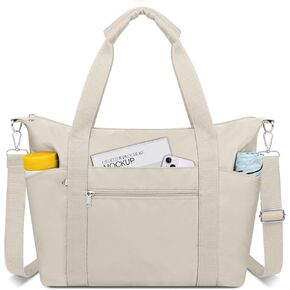 Travel Duffel Bag Gym Bag for Women, Waterproof Nylon Weekender Overnight Bag Personal Item Carry on Bags for Airplanes Hospital Sports Mommy Tote Bag Workout Dance Luggage Bag in Kuwait