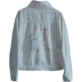 سترة السيدة بيرل جان العروس سترة الدنيم هدية الزفاف الشخصية in Kuwait