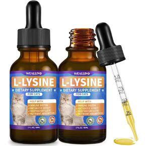 مكمل إل-ليسين للقطط، دعم مناعة القطط، دعم الجهاز التنفسي للقطط، العطس، سيلان الأنف، وظيفة العين، يساعد على تقوية الدفاعات الطبيعية، نكهة الدجاج، 120 مل/4 أونصة سائلة in Kuwait
