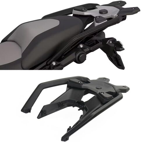 رف الأمتعة الخلفي للدراجة النارية مع منفذ USB مناسب لسيارات BMW R 1300 GS GS1300 R1300GS (2025 2024 2023) حامل علوي للحامل الخلفي يدعم حامل الرف صندوق تخزين الذيل ودعامة صندوق السيارة (مجموعة سوداء) in Saudi Arabia