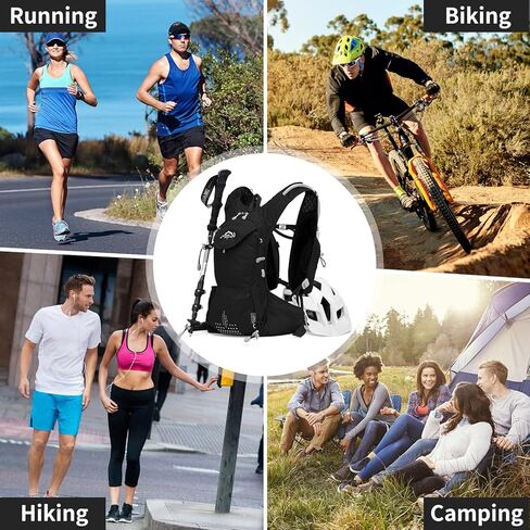 حقيبة ظهر IX INOXTO Hydration Pack، حقيبة ظهر مائية خفيفة الوزن مع حقيبة نهارية لترطيب المثانة سعة 2 لتر للرجال والنساء، سترة ترطيب للجري للجري والمشي لمسافات طويلة وتسلق سباق الدراجات in Kuwait