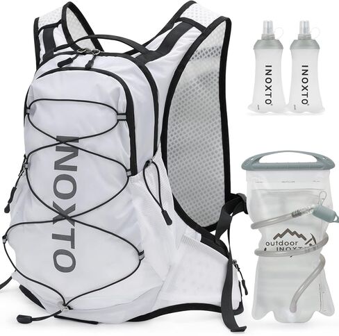 حقيبة ظهر IX INOXTO Hydration Pack، حقيبة ظهر مائية خفيفة الوزن مع حقيبة نهارية لترطيب المثانة سعة 2 لتر للرجال والنساء، سترة ترطيب للجري للجري والمشي لمسافات طويلة وتسلق سباق الدراجات in Kuwait