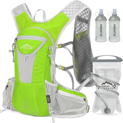 حقيبة ظهر IX INOXTO Hydration Pack، حقيبة ظهر مائية خفيفة الوزن مع حقيبة نهارية لترطيب المثانة سعة 2 لتر للرجال والنساء، سترة ترطيب للجري للجري والمشي لمسافات طويلة وتسلق سباق الدراجات in Kuwait