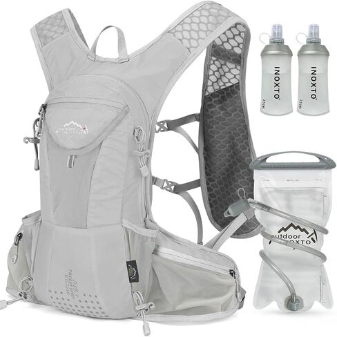 حقيبة ظهر IX INOXTO Hydration Pack، حقيبة ظهر مائية خفيفة الوزن مع حقيبة نهارية لترطيب المثانة سعة 2 لتر للرجال والنساء، سترة ترطيب للجري للجري والمشي لمسافات طويلة وتسلق سباق الدراجات in Kuwait