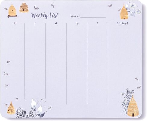 مفكرة مخططة أسبوعية من High Note جديدة وملونة: مغناطيسية - 52 ورقة قابلة للتمزيق - 9 بوصة × 7.5 بوصة (1531905757) in Kuwait