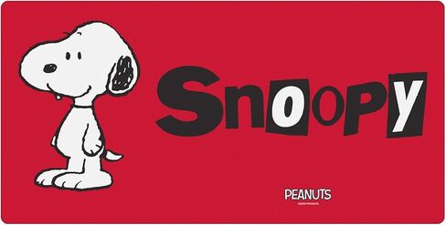 تصميمات غطاء الرأس مرخصة رسميًا برسومات Peanuts Snoopy باللون الأحمر مقاس 23.62 × 11.81 × 0.12 بوصة (600 × 300 مم) - وسادة لوحة مفاتيح وماوس للكمبيوتر المكتبي L in Kuwait