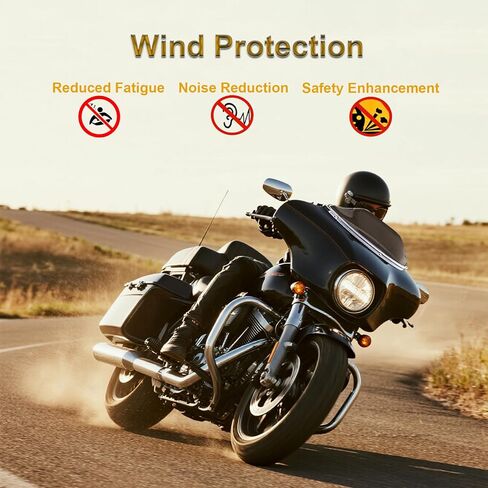 الزجاج الأمامي للدراجة النارية من Smoke مقاس 9 بوصات متوافق مع Harley 2014-2023 Touring Street Glide Electra Glide Ultra Limited Tri Glide FLHT FLHX FLHXS FLHTK in Kuwait
