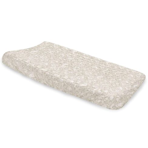 Crane Baby 100% Organic Cotton Change Pad Cover, Neutral Stripe Pattern for Boys, Girls, Unisex, Ultra-Soft GOTS Certified Cotton Cover, Perfect Registry Gift in Saudi Arabia