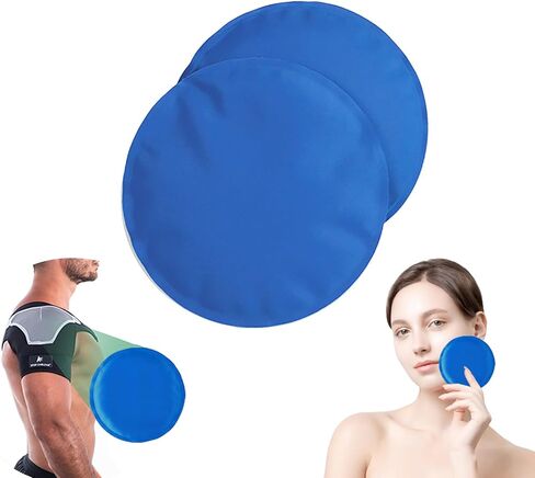 عبوات ثلج قابلة لإعادة الاستخدام لجل الإصابات (قطعتان × 13.97 سم) - ضمادات دائرية باردة للإصابات - ضمادات ثلج بو بو بو بو للأطفال - ضمادات جل لإصابات التثليج - ضمادات ثلج ناعمة وصغيرة للأصابات in Kuwait