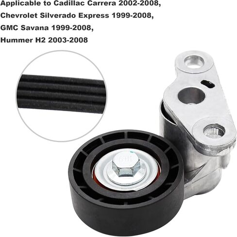 MDEOOSKY A/C Serpentine Belt Tensioner Pulley Kit for Chevy Silverado/GMC Sierra 1999-2008, Cadillac Escalade 2002-2008 - Replaces 90K-38159, ACK040378HD, 19311139 in Saudi Arabia