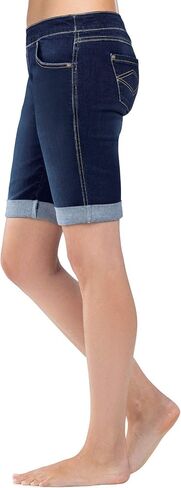 PajamaJeans Summer Knee Length Shorts for Women - Pull On Women's Shorts with Pockets, Stretch Denim Womens Shorts for Ladies in Saudi Arabia