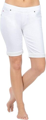 PajamaJeans Summer Knee Length Shorts for Women - Pull On Women's Shorts with Pockets, Stretch Denim Womens Shorts for Ladies in Saudi Arabia