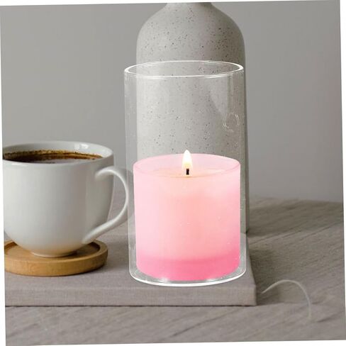 VOSAREA 3pcs Transparent Glass Candle Shades Chimney Tube Holders for Home Decor Wedding Centerpieces and DIY Projects and Candle Supply in Saudi Arabia