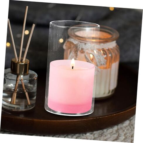 VOSAREA 3pcs Transparent Glass Candle Shades Chimney Tube Holders for Home Decor Wedding Centerpieces and DIY Projects and Candle Supply in Saudi Arabia