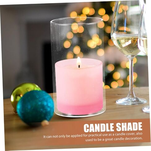 VOSAREA 3pcs Transparent Glass Candle Shades Chimney Tube Holders for Home Decor Wedding Centerpieces and DIY Projects and Candle Supply in Saudi Arabia