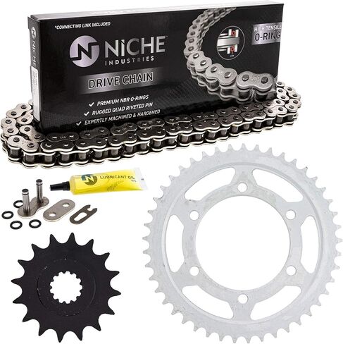 NICHE Drive Sprocket Chain Combo for Yamaha YZF R6 Front 16 Rear 45 Tooth 530VM-X X-Ring 114 Links in Saudi Arabia