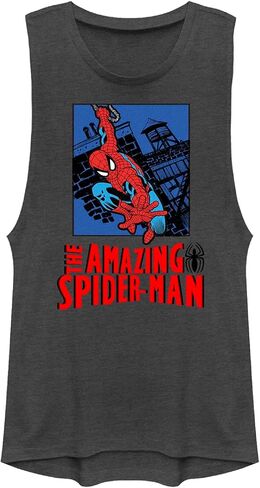 تيشيرت عضلات Marvel Junior's Spider-Man Action Pose Logo Festival Muscle in Kuwait
