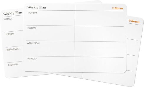بطاقات نوتسو للمخطط الأسبوعي مقاس 3x5 بوصة | 40 بطاقة فهرسة تقويمية صغيرة قابلة للطي جيبًا | ورق سميك ممتاز 350 جرامًا للمتر المربع in Kuwait