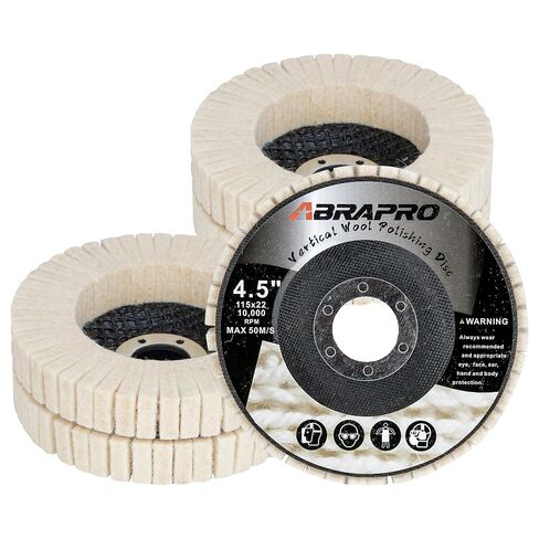 5 Pack Felt Flap Disc Abrasives 4-1/2" x 7/8" Arbor, Wool Polishing Wheel Disc Buffing Wheel for Angle Grinder in Saudi Arabia