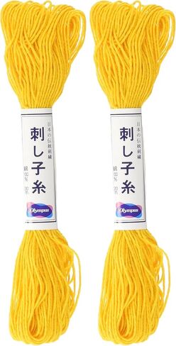 Olympus Sashiko Cotton 22yd Yellow Thread in Saudi Arabia