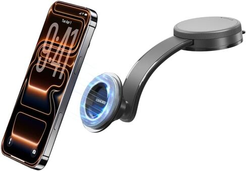 Magnetic Phone Holder for Car, for Magsafe Car Mount with Flexible Grip Bendable Arm, Vacuum Suction Cup Phone Mount -108LBS, Car Accessories for iPhone 17 Pro Max/16/15/14/13/12 Series in Saudi Arabia